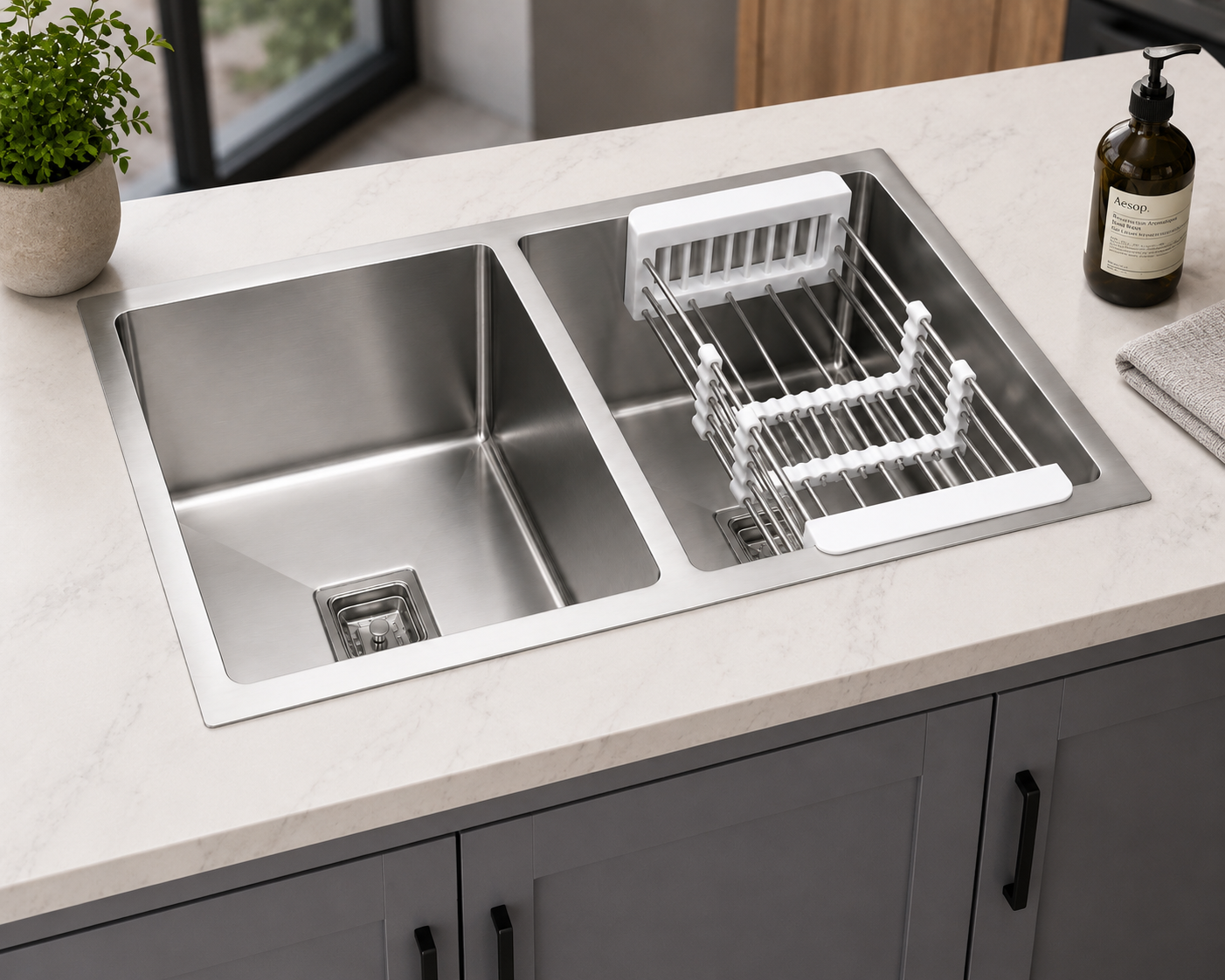 Handmade Double Bowl Kitchen Sink